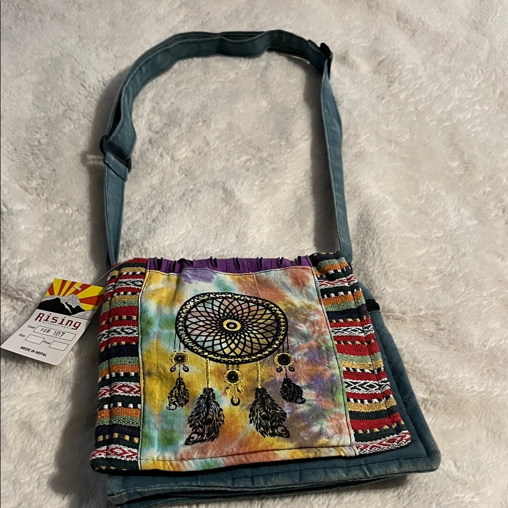 Rising International Multicolor Tie-Dye Dreamcatcher Crossbody Bag